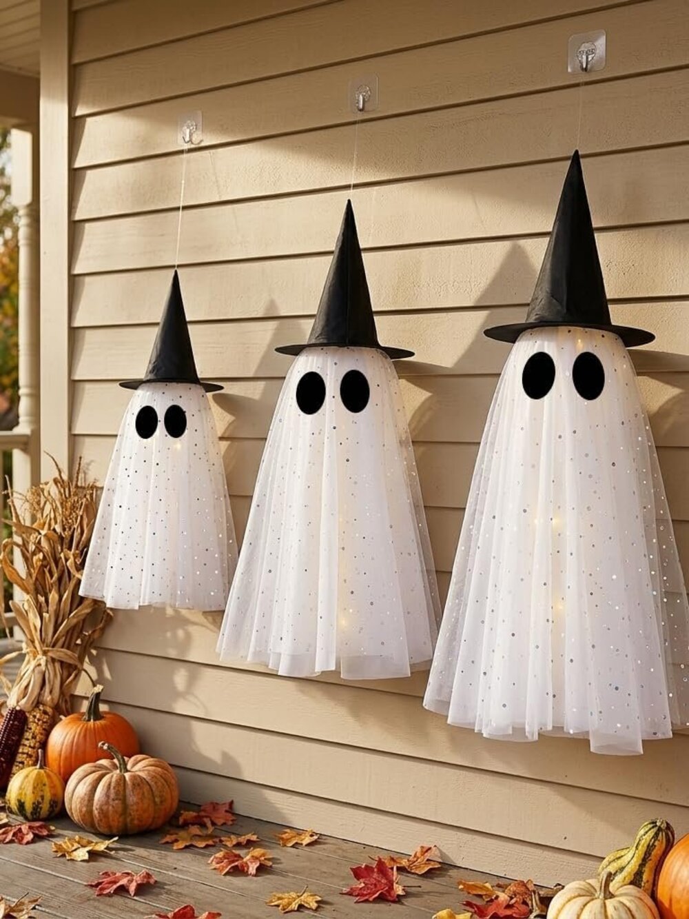 Halloween Ghost Decorations Outdoor, Halloween Hanging Ghosts Decorations - Picture 7 of 8